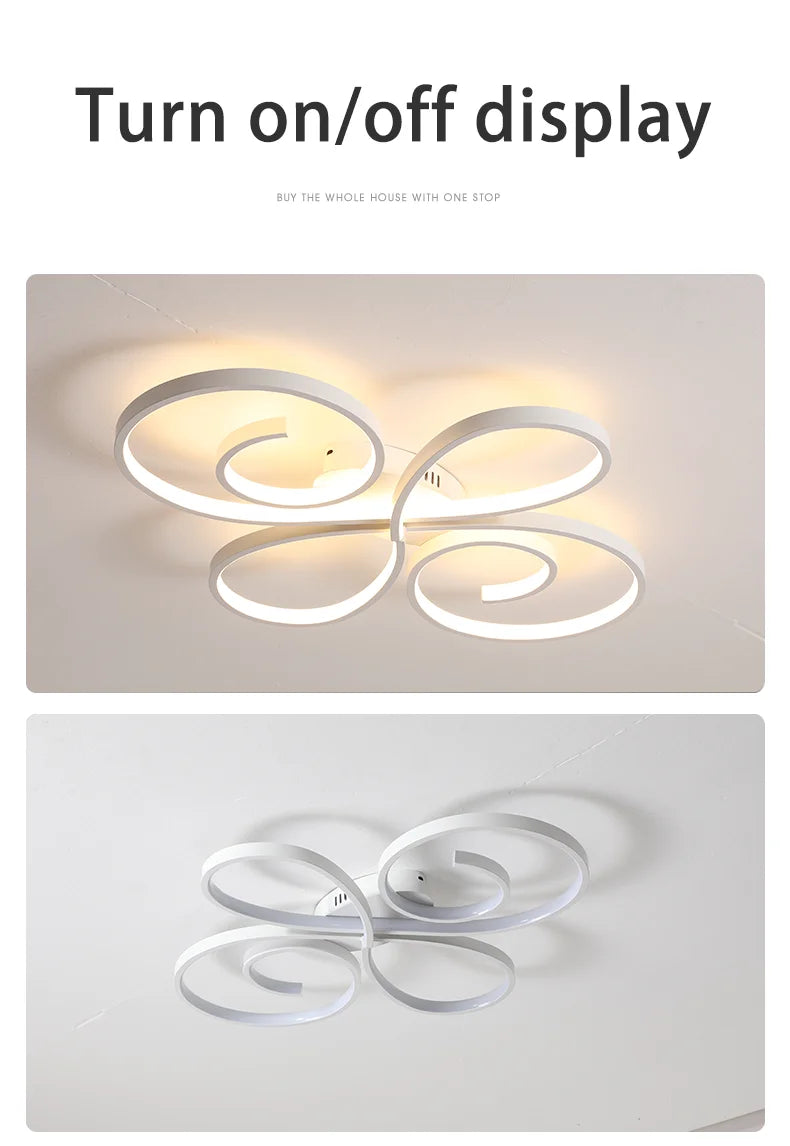 LED Ceiling Lights 110V 220V Remote Dimming  APP Modern 3 Colors Lamp  for Dining Room, Living Room Bedroom