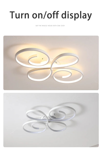 LED Ceiling Lights 110V 220V Remote Dimming  APP Modern 3 Colors Lamp  for Dining Room, Living Room Bedroom
