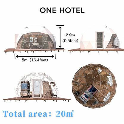 Custom Geodesic Dome Tent Luxury Glamping Resort Hotel Tent House Outdoor Accommodation Solution for Camping Project