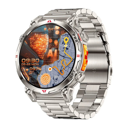 Men KC93 Smart Watch 1.56inch AMOLED GPS Positioning Outdoors Sports Fitness Tracker Bluetooth Calling Large Battery Smartwatch