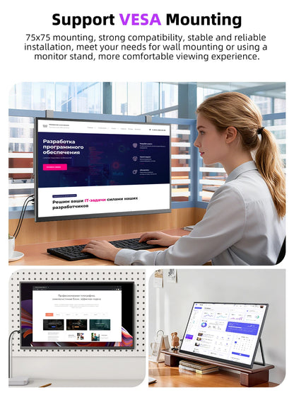 UPERFECT UMax 22"2K QLED Touchscreen Portable Monitor 137%sRGB External Second Touch Screen Display For Laptop/PC/Phone MAC
