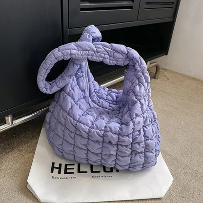 Cloud Crossbody Bag Soft Dumpling Tote Bag Fashion Satchel Bag Large Capacity Sling Bag Solis Color Casual Bags