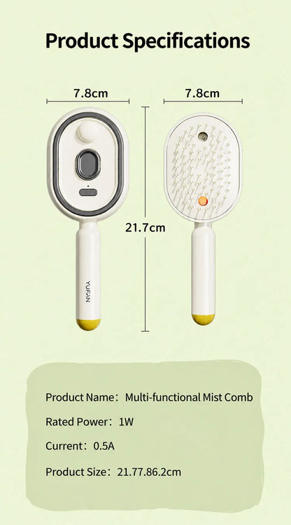 Electric Spray Hair Brush Leave-In Essential Oil Hair Care Red Light Comb Scalp Massage Reduce Frizz Smoothing Air Cushion Comb