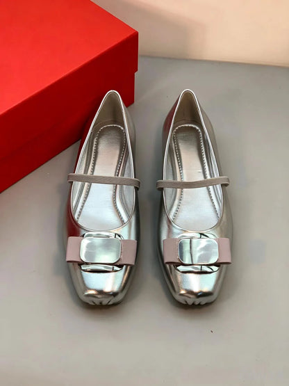 Women's Mary Jane Ballet Flats Bow Shoes