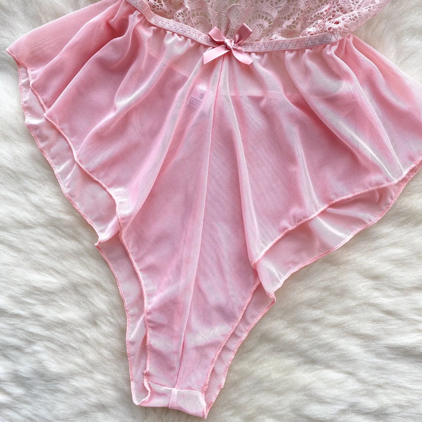 Women Floral Lace Mesh Strappy Bodysuit Fashion Hollow Sexy Comfortable Catsuit One Piece Tights Transparent Onesie