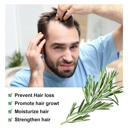 Organic Rosemary Hair Growth Shampoo Thickening Hydrolyzed Keratin Dry Frizzy Damaged Repair Moisturizing Scalp Cleaning Shampoo