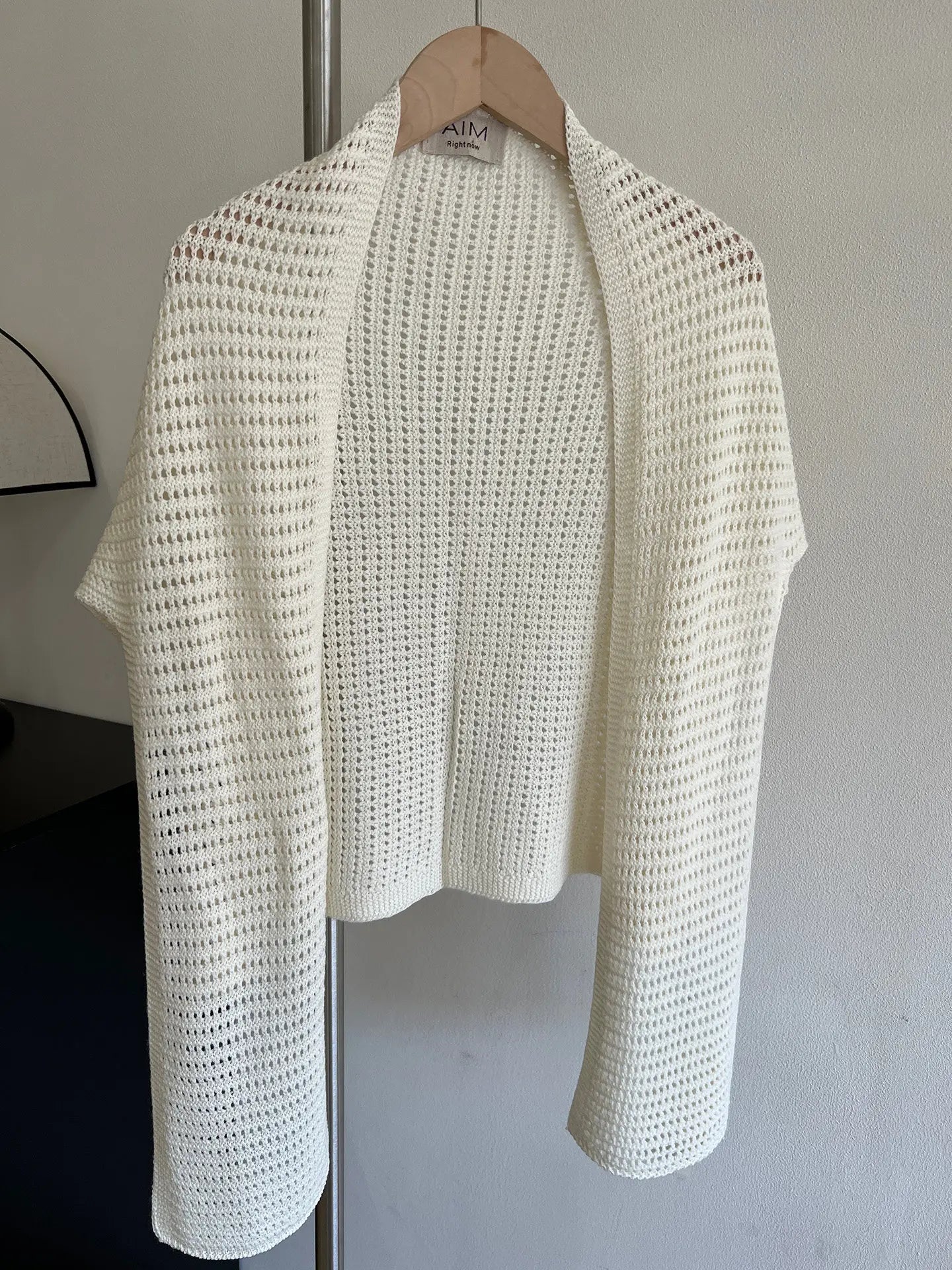 Knitted Hollow T-shaped Shawl for Women 2026 Summer New Thin with Wool Knot Decoration Sun-protective Vest on The Shoulders
