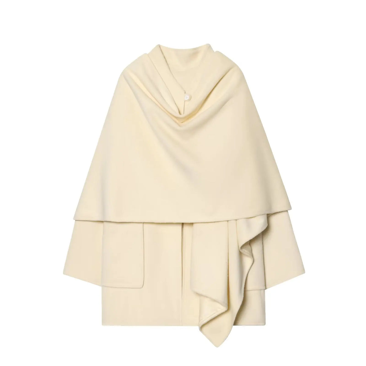 HH Woman Winter Trend Fashion Long Sleeves Blended Fabrics Layered Decoration Coat Female Casual Versatile Commuting Overcoat