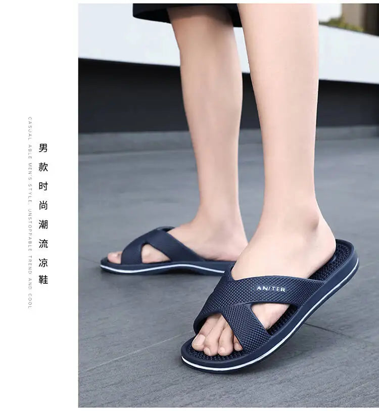 Slippers Men Summer Sandals Women Men Fashion Slippers Beach Sandals Slipper Anti-slip High Quality Casual Bedroom Shoes 39-48