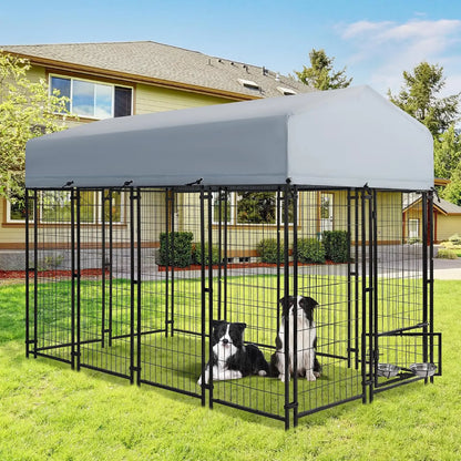 8x4x6 FT Outdoor Dog Kennel,UV Resistant Waterproof Pet House Enclosure,Cage for Large Dogs,Outside Use, Custom