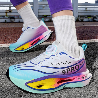Unisex Running Shoes 2025 New Lightweight Cushioning Thick Sole Sports Training Sneakers Daily Wear Tennis Shoes for Men Women