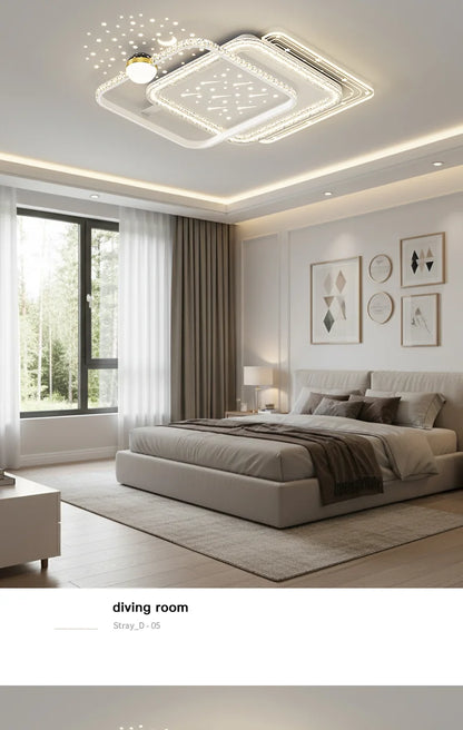 New Model Living Room Starlight Ceiling Lamp - Round Design Luxurious And High-End Modern And Minimalist Style Whirlwind Effect