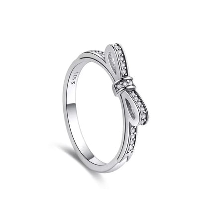 New 925 Sterling Silver Rings Stackable Infinite Silver shining Zircon Ring For Women Wedding Anniversary Birthday Jewelry Gift