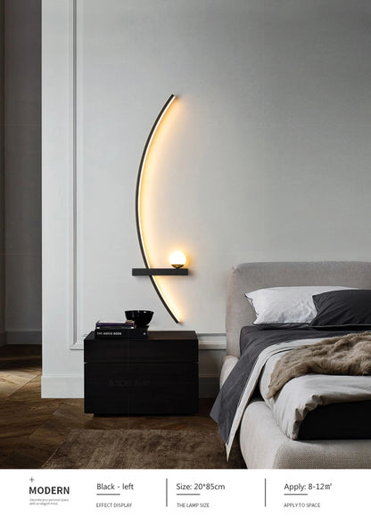 LED Wall Lamp 55/105CM Smart Remote Control Left Right Lighting Wall Sconces Bedroom Bedside Living Room Home Led Lights Lustre
