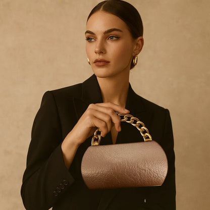Luxury Gold Metal Buckle Box Clutch Fashion Women's Evening Bag Party Banquet CrossbodyBag Half Moon Wedding Purses Party Tote