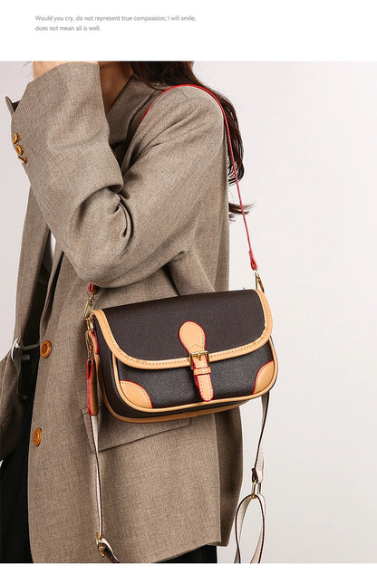 Fashion Women's Shoulder Bag Vintage Simple PU Leather Crossbody Bags for Women Luxury Designer Bag Ladies Purses and Handbags