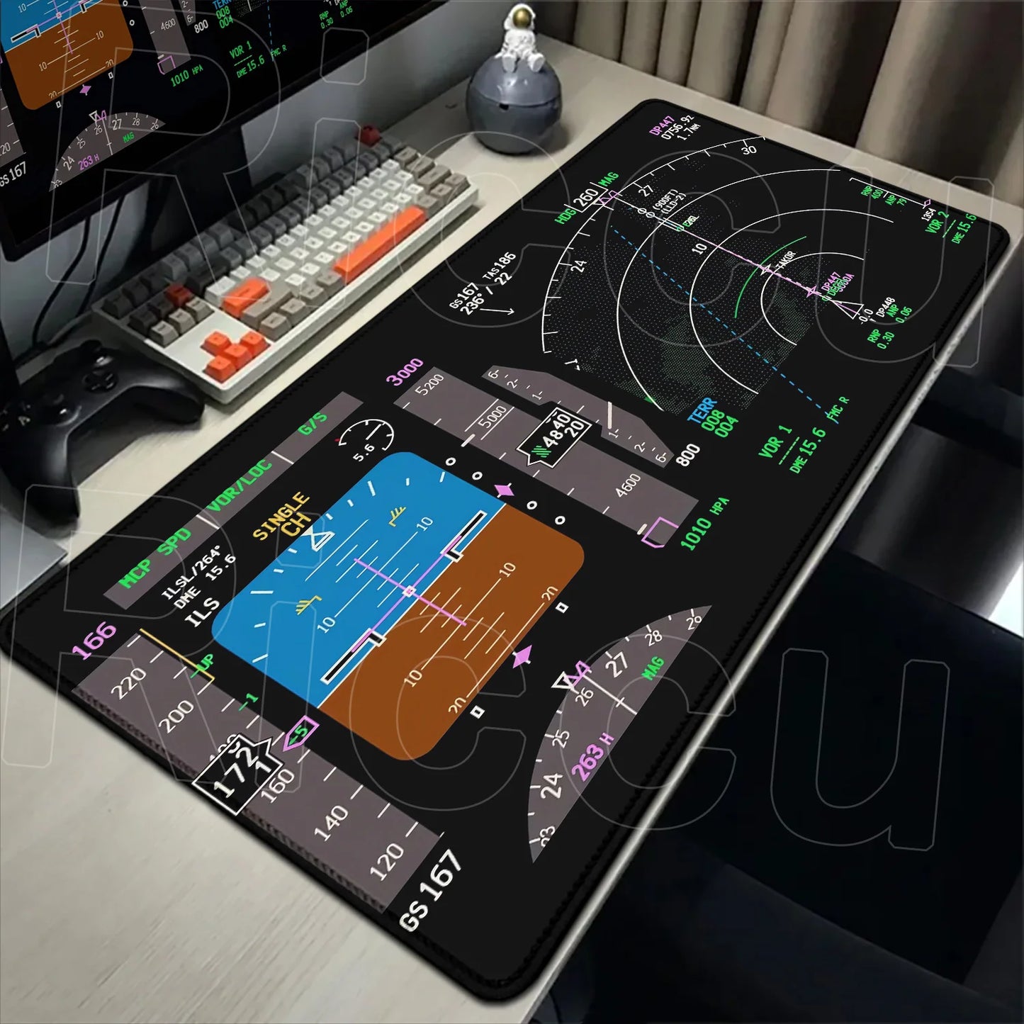 New Many Wallpaper Airplane Speedometer Mousepads Large 900x400mm Non-slip Mouse Pad Office Desk Mat Pc Gamer Table Mousepad XXL