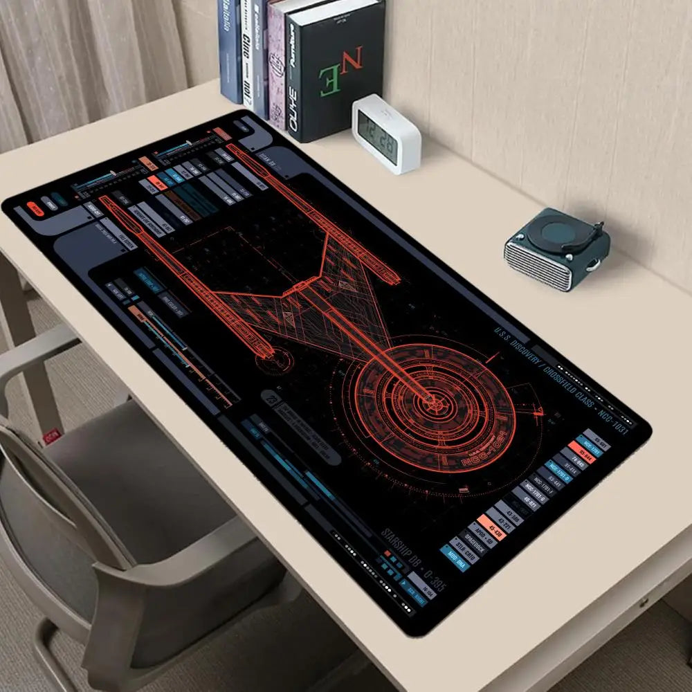 Aerospace components Mouse Pad Large Computer Office Game Table Mat Rubber Anti-slip Stitched Keyboard Mats 90x40 XXL Desk Pads