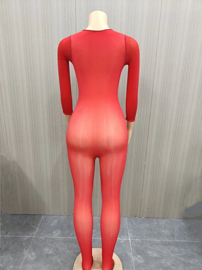 Wmstar One Piece Outfits Women Wholesale Sexy Jumpsuit Stretch See Through Tight Smooth Charming Club Outfits Drop Shopping 2026