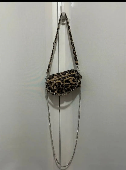 New Leopard Crossbody Bags For Women 2024 Luxury Handbags Designer Ladies Hand Shoulder Messenger Bag Sac A Main Female