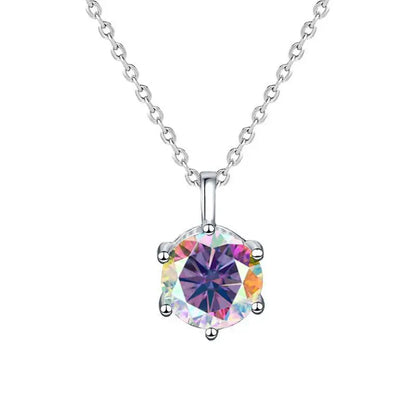 SG 1ct VVS1 D Color Moissanite Necklace 925 Soild Sterling Sliver Chain With Certificate Fine Jewelry For Woman