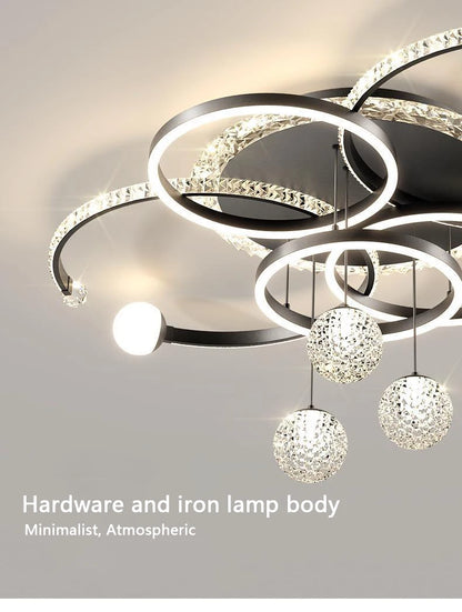 Minimalist LED ceiling lamp personalized creative ring ring living room lamp gold atmosphere bedroom study lamps and lanterns