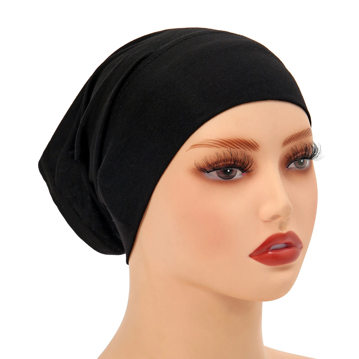 Cotton Jersey Muslim Inner Hijab Cap Solid Color Scarf Underscarf Tube Cap Breathable Sport Hijab Cap Women Underscarves
