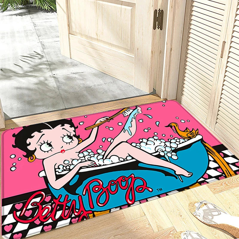 House Entrance Doormat Bettys Boops Hallway Carpet Living Room Rugs Foot Carpets Bathroom Rug Floor Mats Non-slip Home Decor
