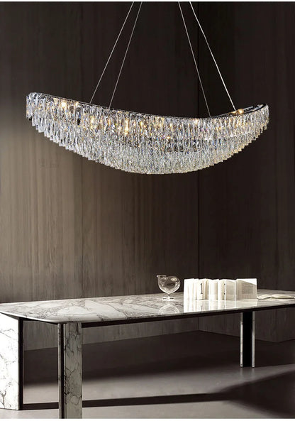 Luxury Crystal Modern Ceiling Chandeliers Dining Table Light Lustre Led Ceiling Lights Home Decor Suspension Chandelier Żyrandol