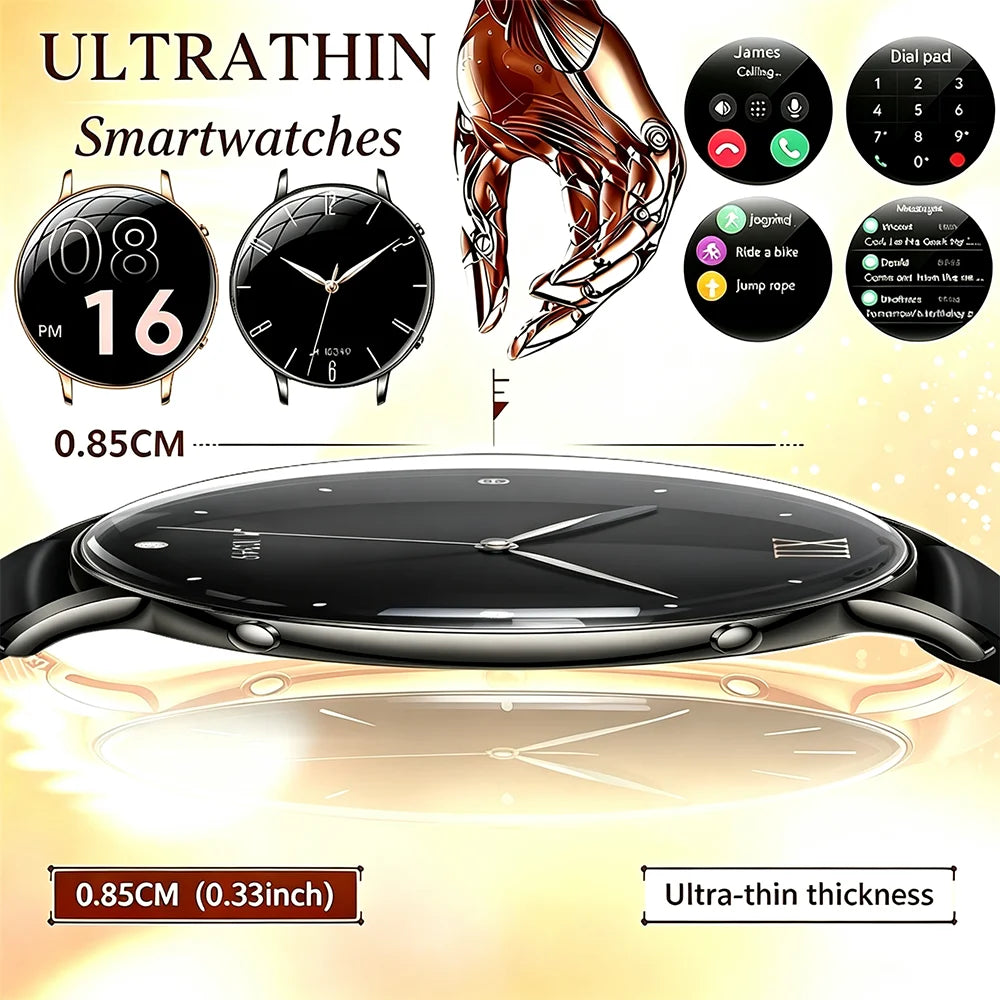 2026 durable women's new smartwatch with 1.32-inch AMOLED screen, language assistant, sports and health functions, women's watch