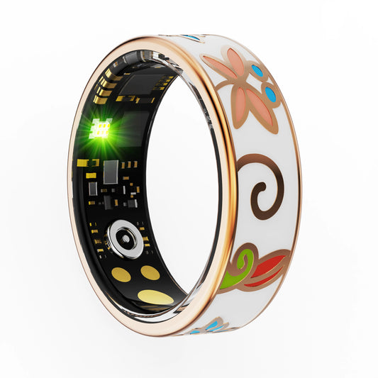 R18 Smart Ring Color Enamels Women Female Stainless Steel Intelligent Finger Ring IP68 Waterproof Smartring Fitness Tracker