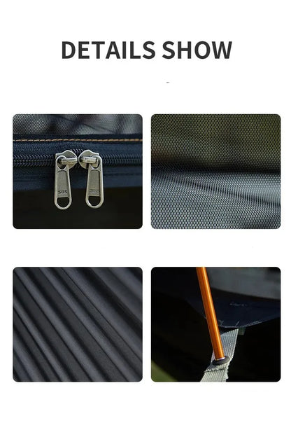 Outdoor Camping Hammock with Sunshade and Mosquito Net Anti-Rollover Single Double Portable Hanging Bed with Bug Net