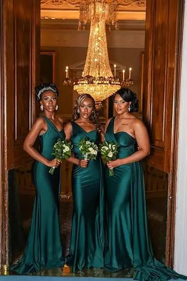 One Shoulder Mermaid Bridesmaid Dresses Corset Back Formal Evening Party Gowns 2026 Prom Graduation Dress Customized