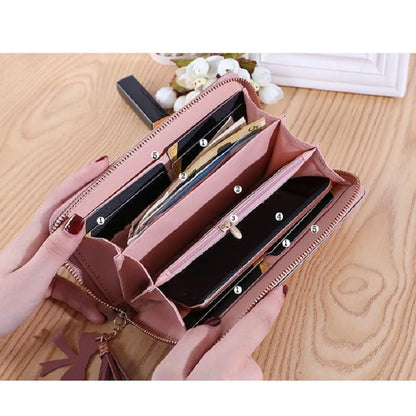Fashion Women's Pu Leather Long Wallets Sequins Patchwork Glitter Wallet Coin Purse Female Wallets Girls Gifts