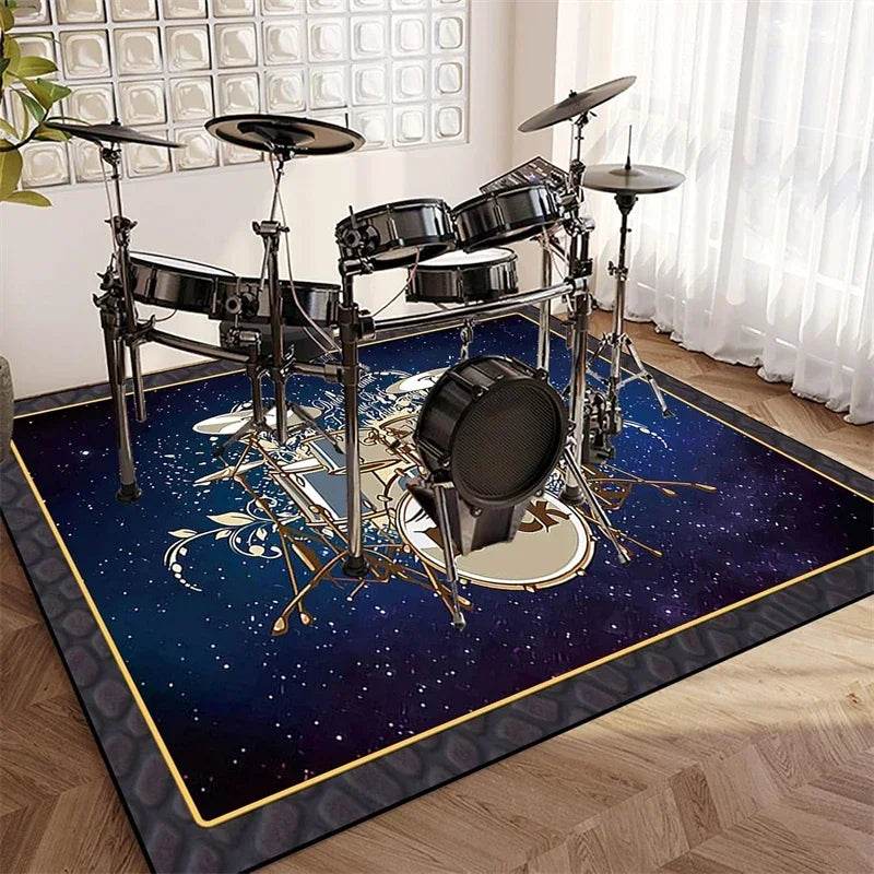 Vintage Sound Absorbing Stage Carpet Mat Rugs for Soundproofing Bass Drums Snare Electronic Jazz Musical Floo