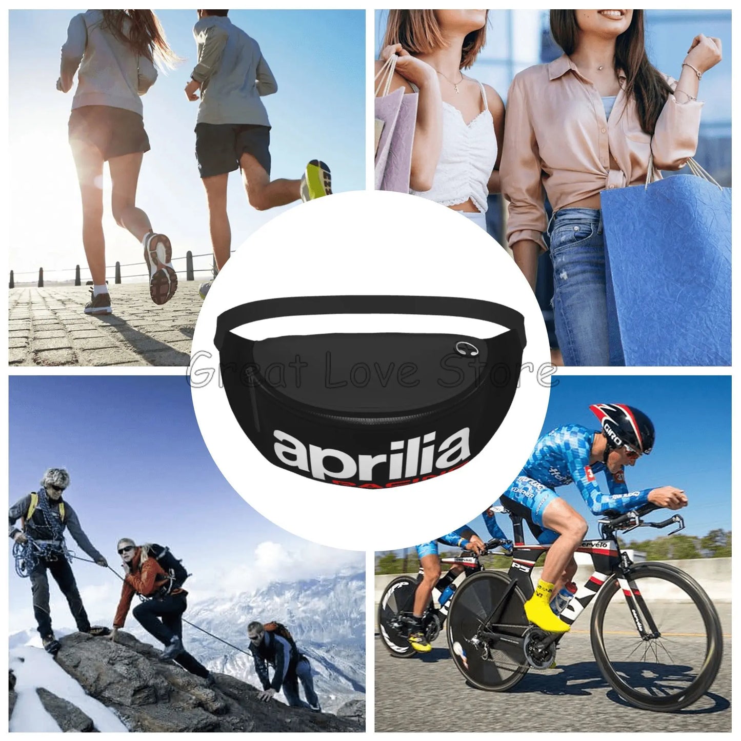 Custom Racing Fanny Pack for Men Women Unisex Casual Waist Bag for Running Hiking Travel Walking Sport Fishing Waist Packs
