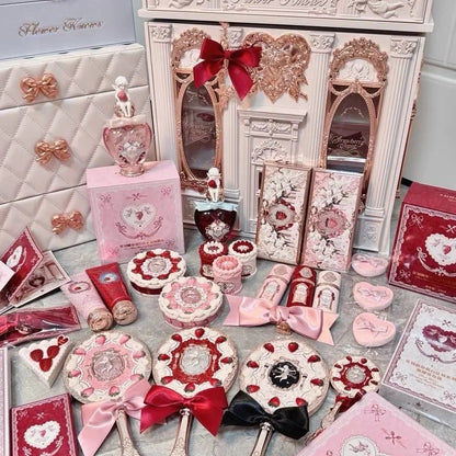 Flower Knows All In One Makeup Sets Gift Box Perfume Blush Cream Matte Lipstick Highlighter Full Kit De Maquillaje