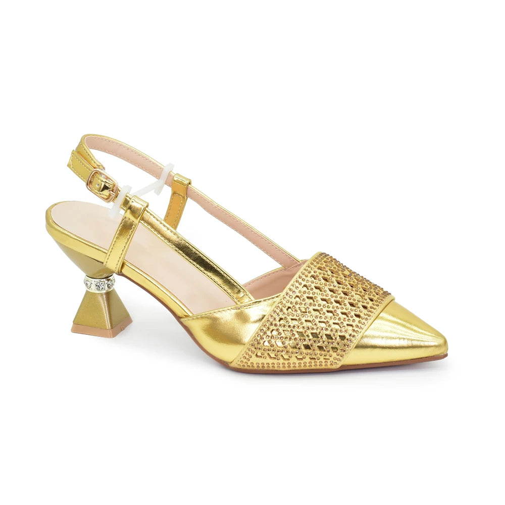 Shoe and Bags for Women Nigeria Party Women Nigerian Italian Shoes and Bags Set with Rhinestone Elegant Woman Heeled Pumps