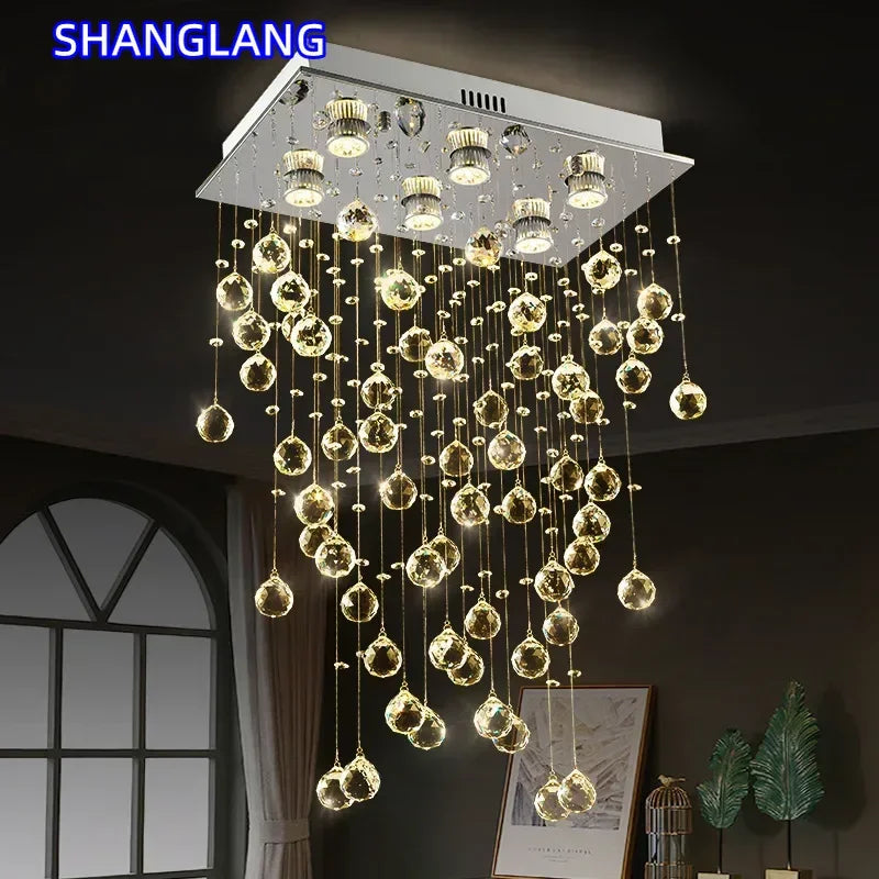 Modern Led Crystal Chandelier For Living Dining Room Luxury Kitchen Indoor Lighting Creative Home Decor Lamp K9 Cristal Lustre