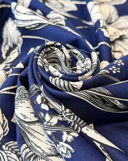 2026 Luxury Brand Square Scarf Design Shawl Wrap 90cm Print Twill Silk Women Hijab Female Foulard Headband Bandana