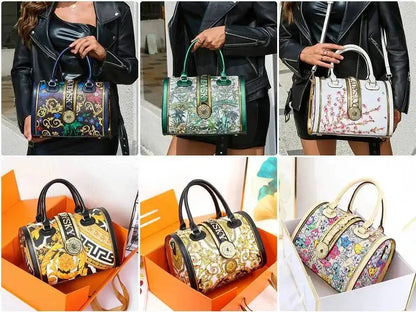 2026 Ladies Hand Bag Classic Geometric Pattern Large-capacity Pillow Handbags Women's Totes Microfiber Messenger Shoulder Bag