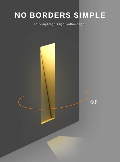 SCON Recessed Step Light LED Rectangle Skirting Wall Light Invisible Stair Lights Indoor Trimless Design For Hallway Stairway