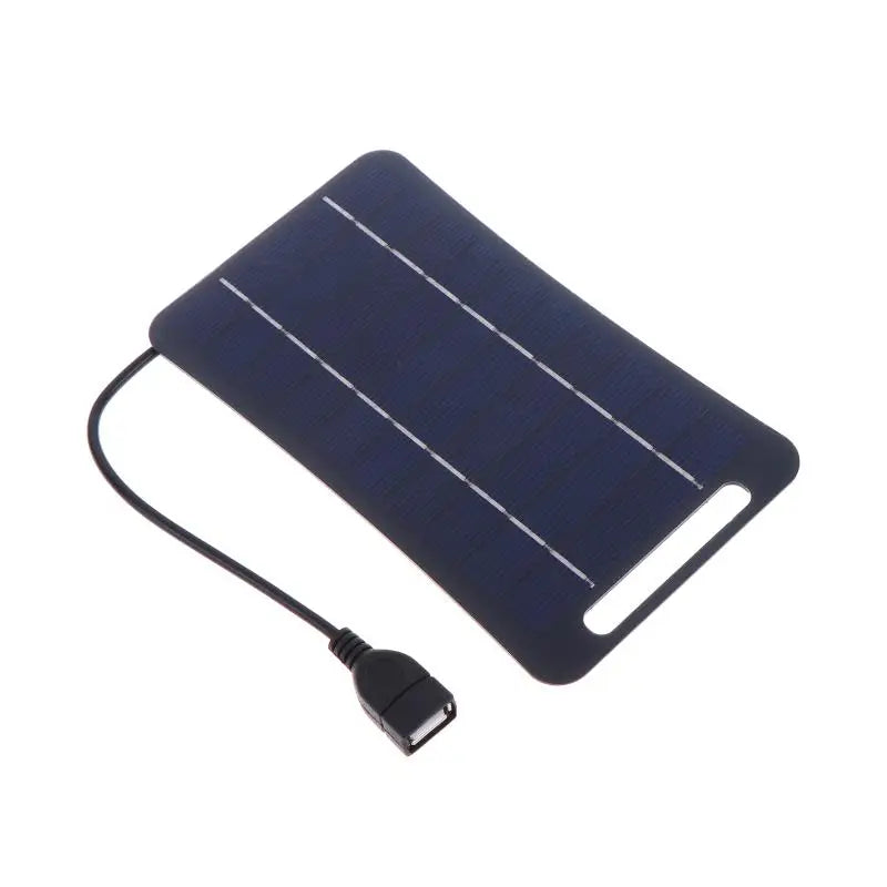 [J] 2W Solar Charger Portable W/USB-C Fast Charging For Phone Power Banks Camping Hiking Emergency Power Supply