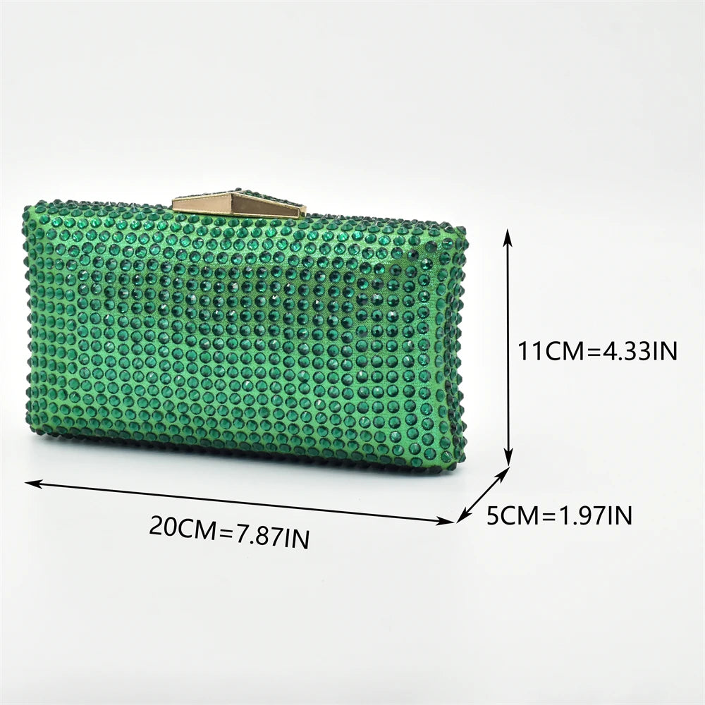 New Design Italian Shoe and Bag Set 2026 Wedding Shoes Bride Women Shoe and Bag Set Decorated with Rhinestone Luxury Shoes