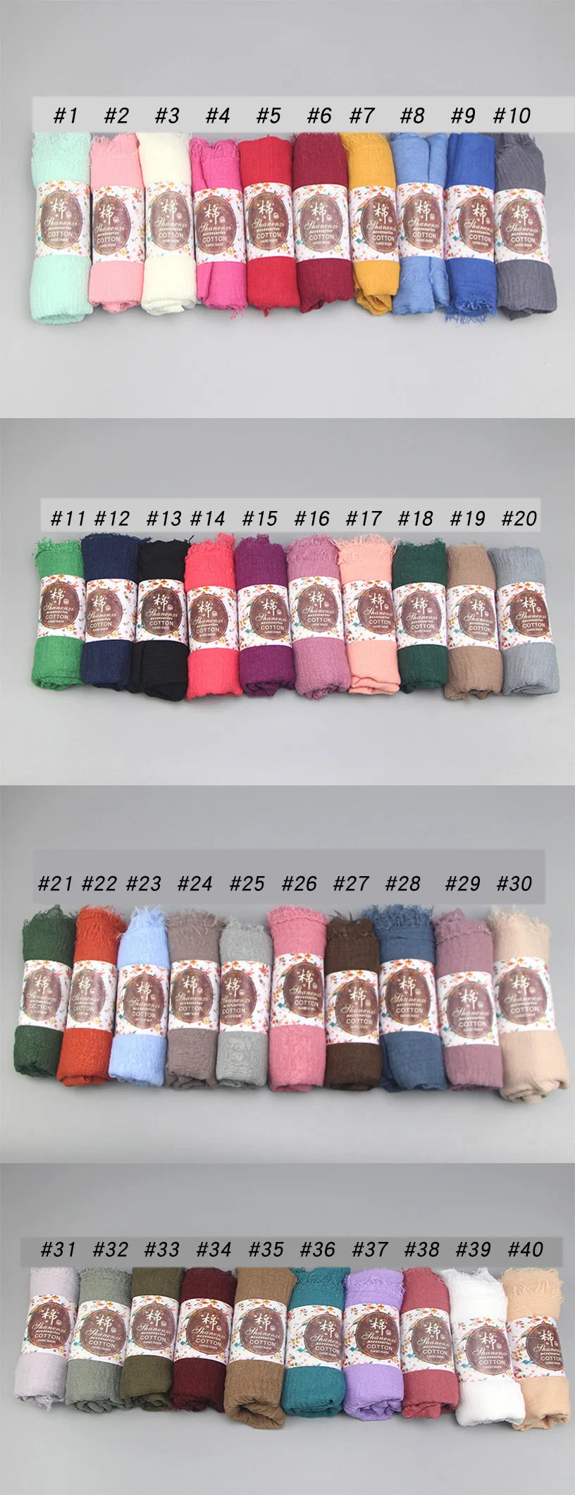 Ramadan Classics Crinkle Cotton Hijab Scarf Women Turban Muslim Shawl Plain Bandana Breathable Women's Shawls Foulard Hijab Hood