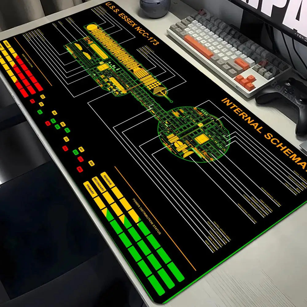 Large Gaming Pad XXL 1200x600 Computer Gamer Star Trek Mouse Pad Cartoon Keyboard Mouse Mat Desk Mouse Pad for PC Desk Pad