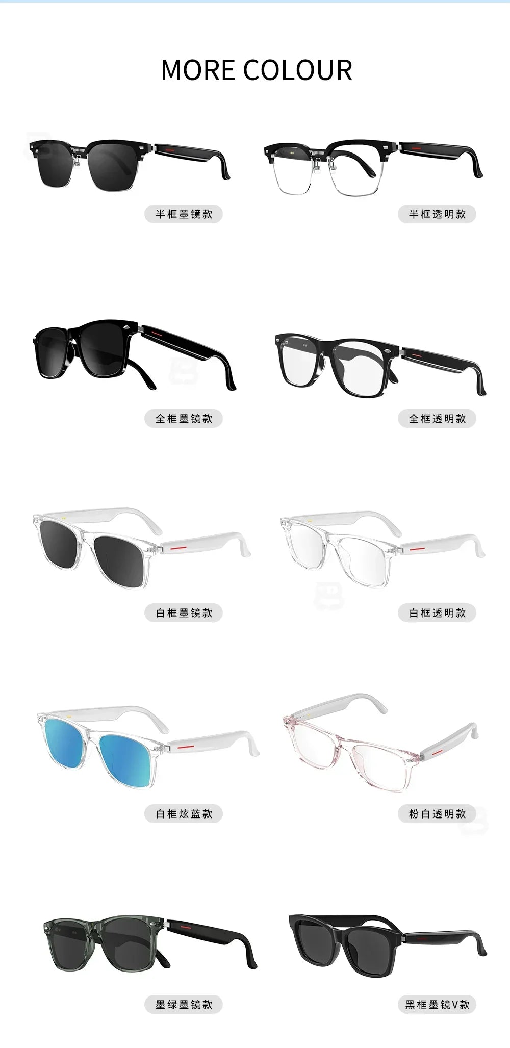 Smart Glasses 144 AI Languages Translator Chat Intelligent Bluetooth Call Glass Touch Headset Real-time Sunglasses for Women Man