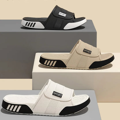 Big Size Men's Slippers Summer Ligtweight Indoor Home Slides EVA Shower Shoes Soft Sole Non-slip Outdoor Casual Beach Sandals