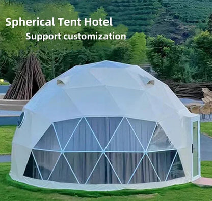 Waterproof PVC Geodesic Dome Ball Tent with Double Door Clear House for Camping and Hotel Use
