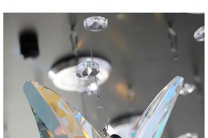 Vintage Crystal Ceiling Pendant Shining Creative LED Hanging Lamp Living Room Restaurant Chandelier Mood Light Indoor Lights